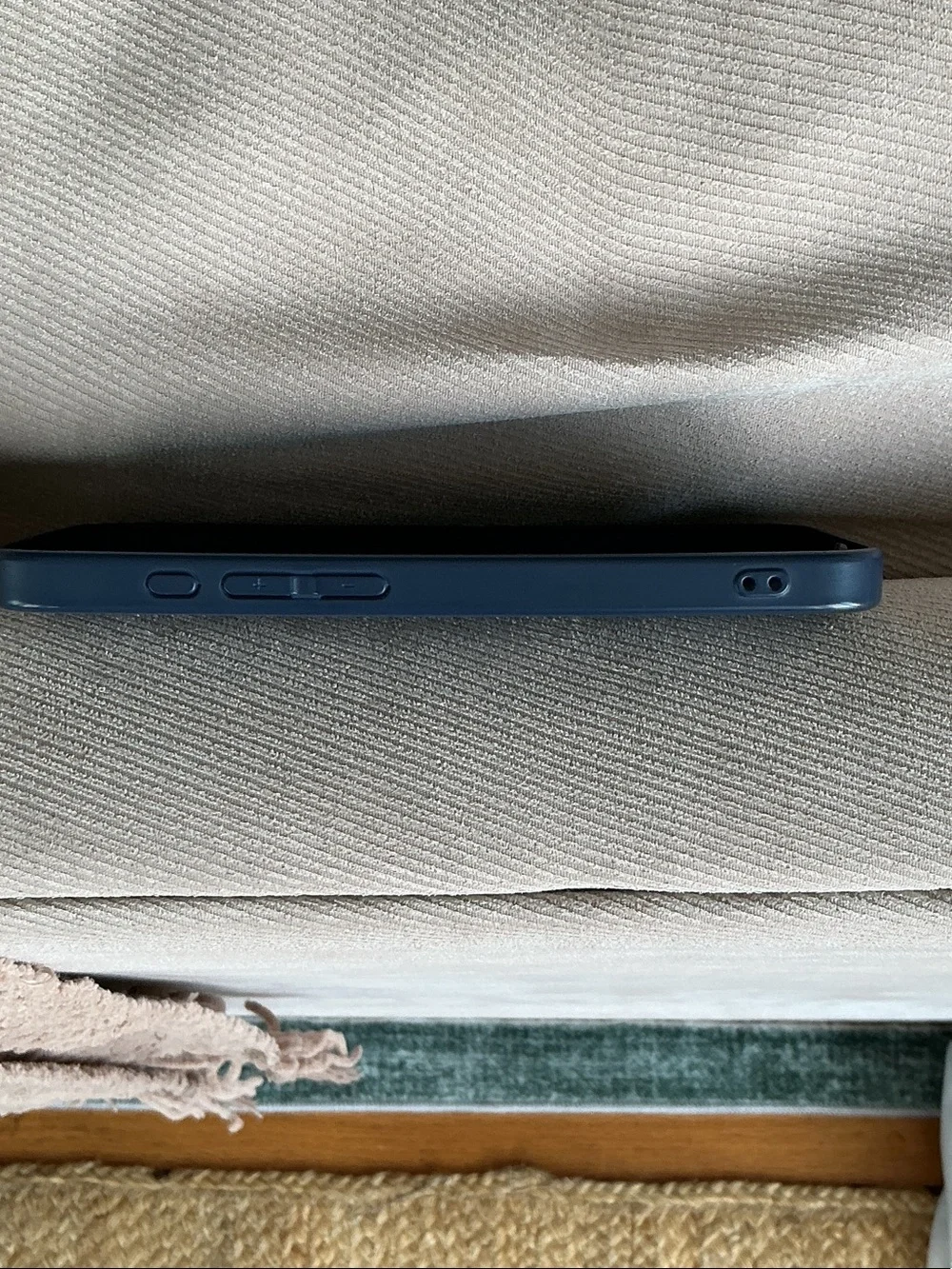 MagSafe-Compatible Navy Blue Phone Case with Magnetic Ring